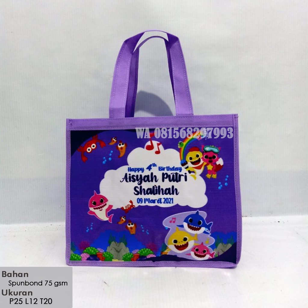 

GOODIE BAG ULTAH/TAS ULTAH CUSTOM/GOODIEBAG MURAH KARAKTER BABYSHARK