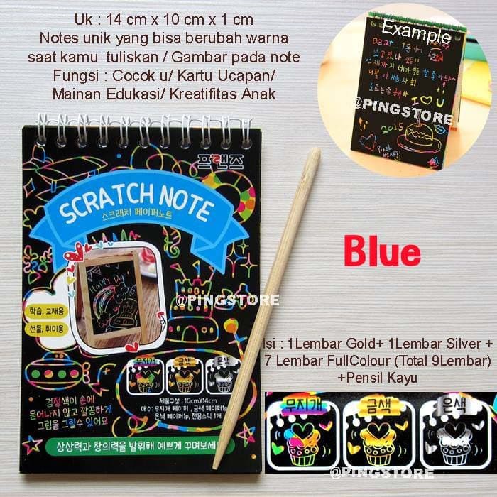 

Lyra Sketch Book - Kiky Sketch Book - Papan Tulis Gambar Scratch Note Book Or Kertas Hitam Ajaib