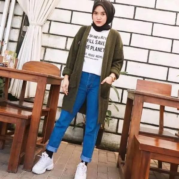 Cardigan wanita l Sweater Rajut l Pakaian Rajut Wanita l Rajut Outwear #rajutmurah longkardy BELLE