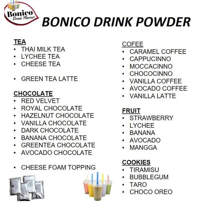 

Teh-Bubuk- BONICO CAPPUCINNO powder 500gr Bubuk minuman kopi cofee CAPUCINO -Dijamin-Halal.