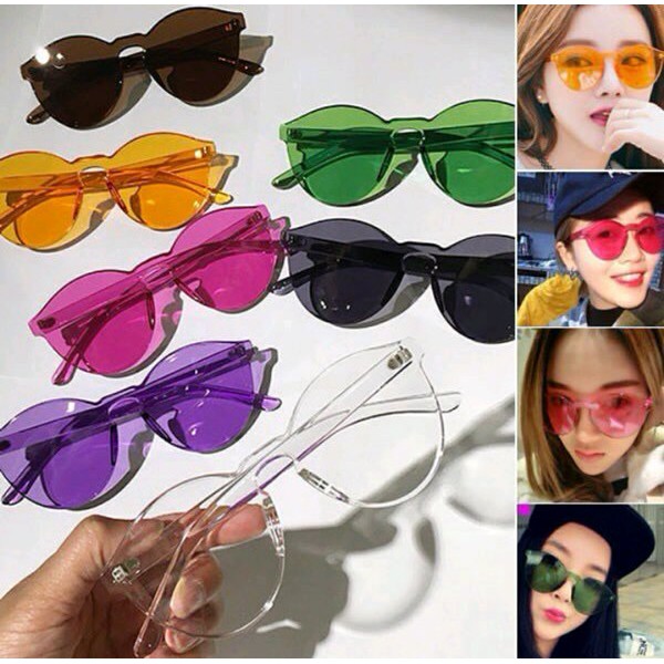 Kaca Mata Jelly Bening - Kacamata Jelly Transparan Fashion Wanita Warna Warni - Kacamata Bening Transparan Warna Warni Kacamata Fashion Dewasa Mumer Eyeglasses SALEEE