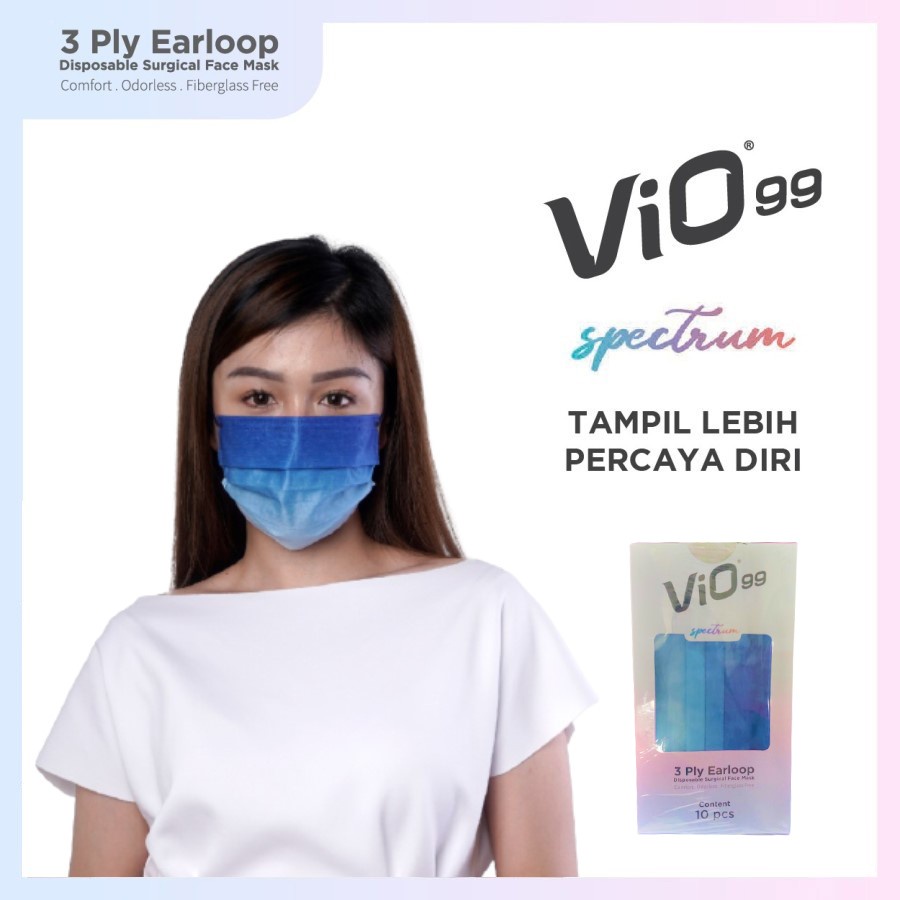 Vio Mask Vio 99 Spectrum Masker Medis 3 Ply Perbox Isi 10 - Ocean