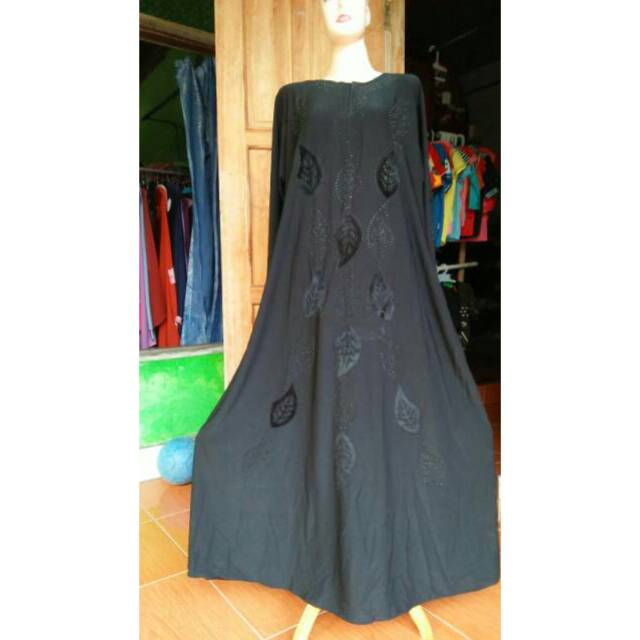 Gamis jersey hitam