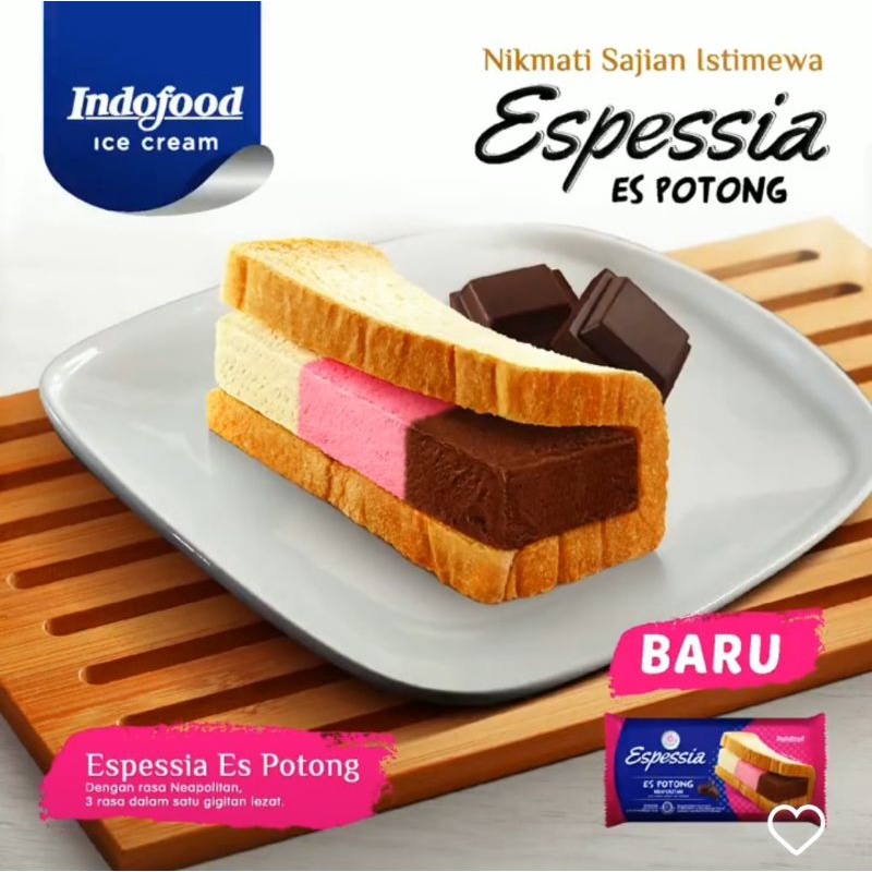 Indofood es krim potong Neapolitan isi 20 pcs