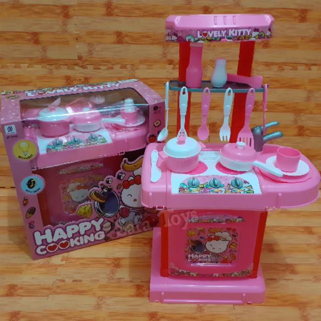 Mainan Alat Dapur Happy Cooking Set Karakter Hello kitty