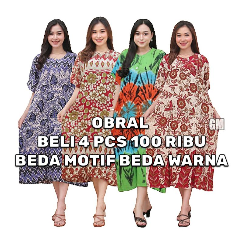 Daster batik jumbo busui kancing depan terbaru dan termurah