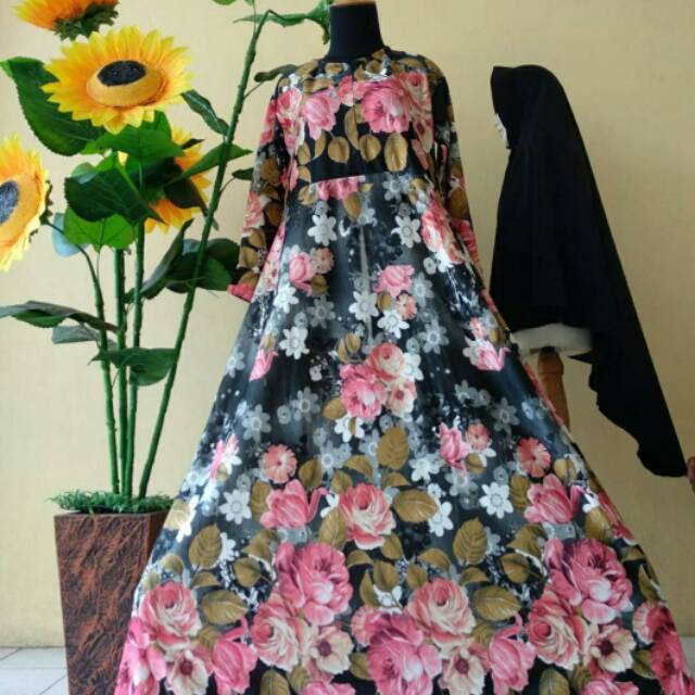 set gamis syari + jilbab