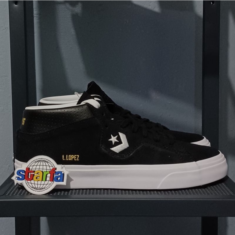 Converse Loui Lopez Mid Suede - Black White