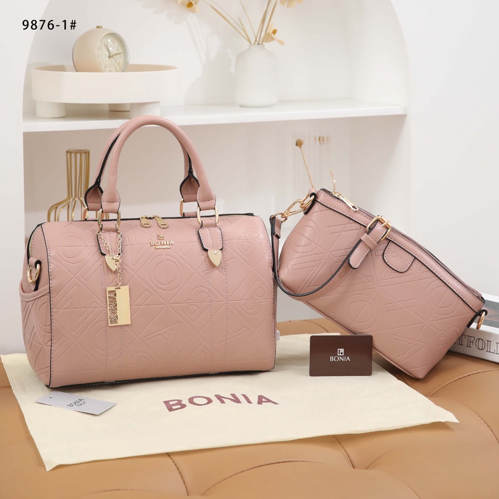 BO Leather Embossed Speedy Bag 9876-1