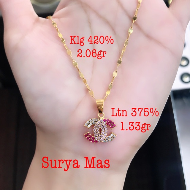 Kalung 420% dan liontin emas 375%