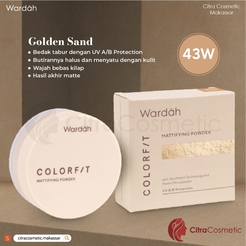 Wardah Colorfit Mattifying Powder | Light Ivory | Warm Ivory | Natural Biege | Golden Sand