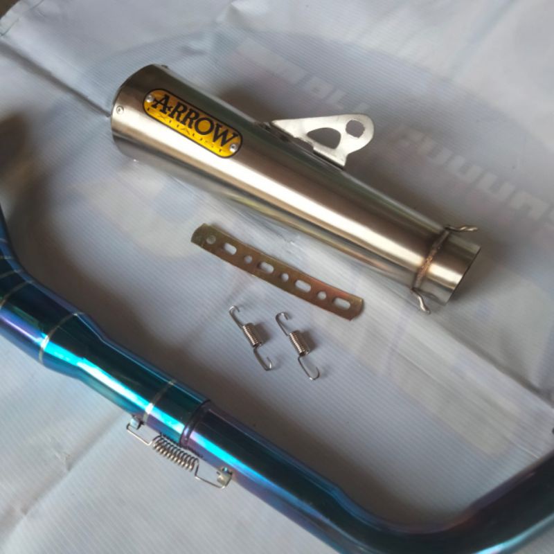 Knalpot Racing Arrow Gsx R15 v2 v3 CBR 150R Cb 150R Vixion Satria Fu MX king Sonic Header Bluemoon-7