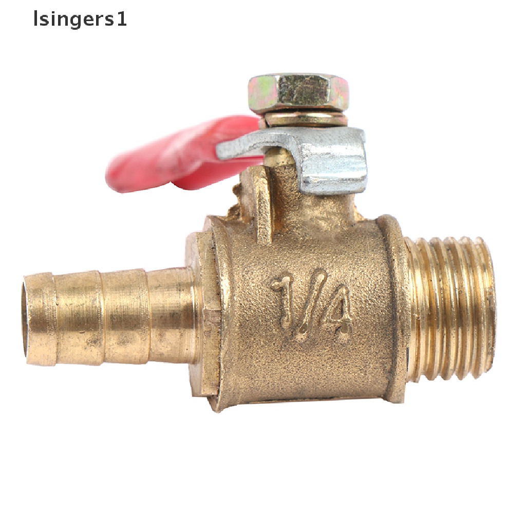 (lsingers1) Adapter Konektor Katup Bola Kuningan Male 1 / 4 &quot;3 / 8&quot; 1 / 2 &quot;BSP