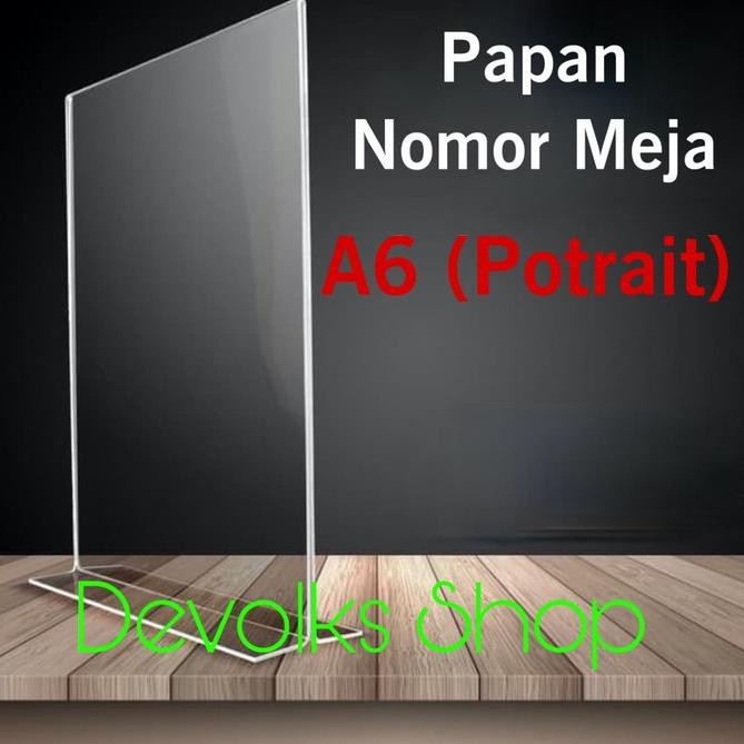 

Ready Stok TEMPAT BROSUR / TENT HOLDER / TENT CARD AKRILIK DISPLAY 2 SISI A6