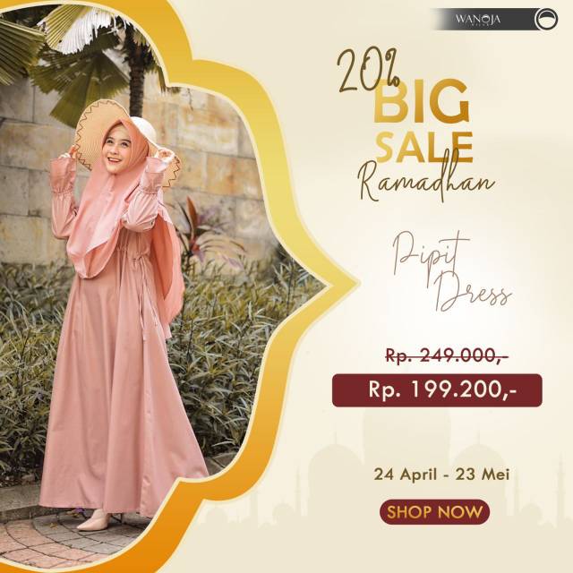 Ramadhan Big Sale Gamis pipit dress wanoja hijab