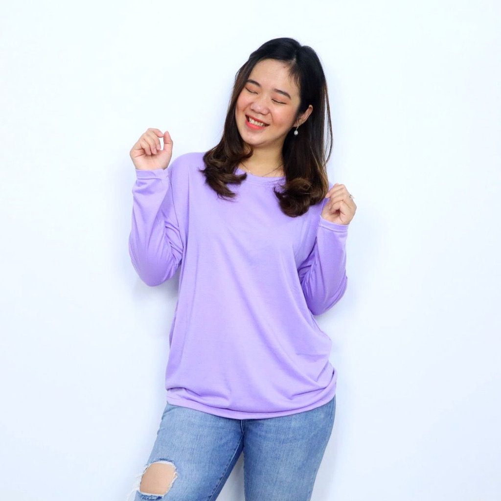 O-NECK JUMBO XXL PANJANG / KAOS POLOS BASIC OBLONG PANJANG / TSHIRT / ATASAN PAKAIAN WANITA MURAH