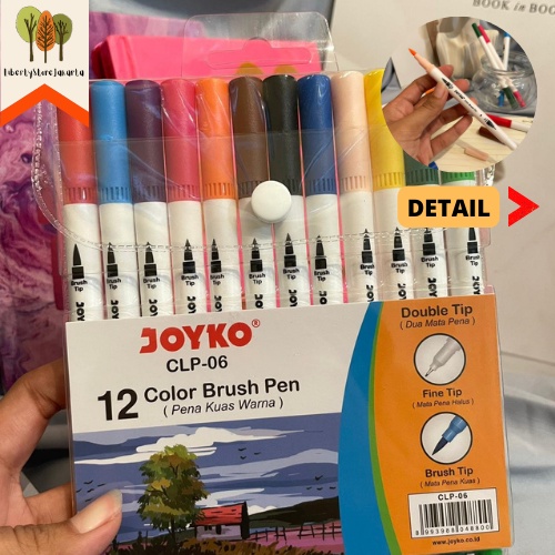 

Pulpen Kuas Warna Joyko CLP-06 isi 12 Pcs Colorful Terdapat 2 Mata Pena Halus dan Kuas Color Brush Pen Fancy Stuff Best Gift Stationery For School Alat Tulis Kantor Sekolah Ready Grosir Kado Ulang Tahun READY COD