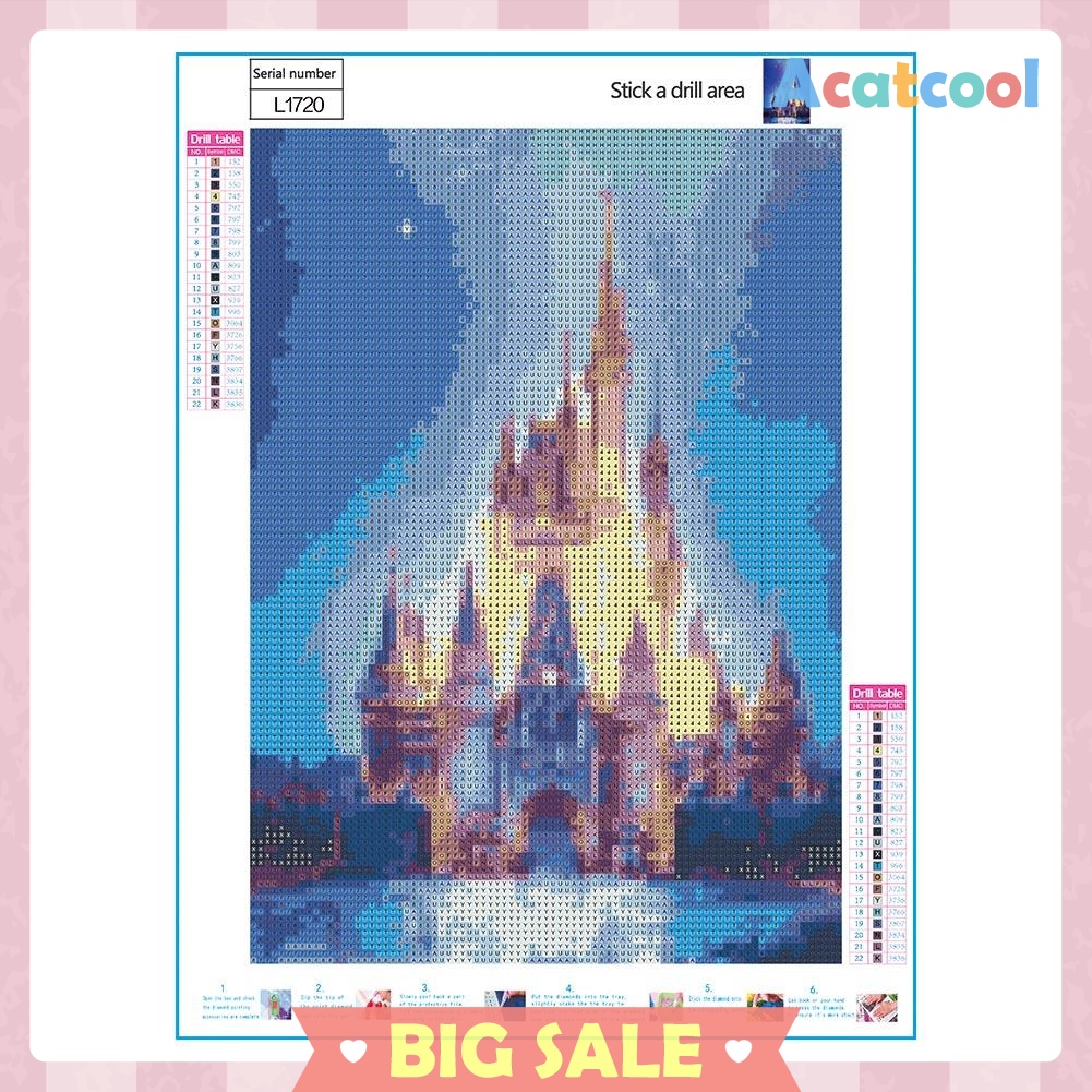 5D DIY Full Drill Diamond Painting Pagoda Cross Stitch Embroidery Craft Kit