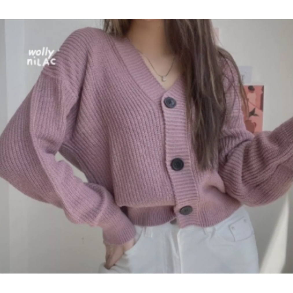 Olivia Cardy Big Size XL XXL / Eireen Crop Cardy / Kardigan Rajut Olivia / Cardi balon