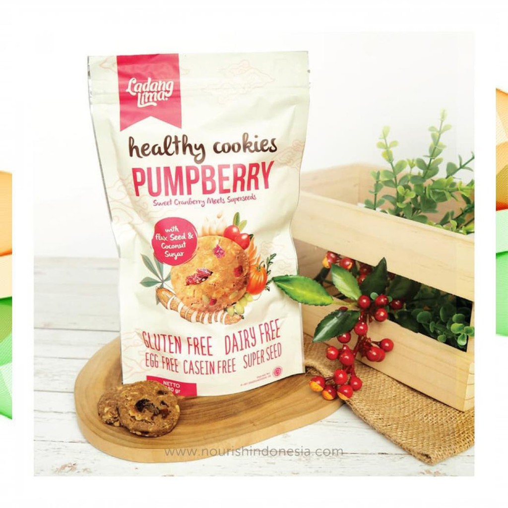 

LADANG LIMA, GLUTEN FREE PUMPBERRY COOKIES (180 GR