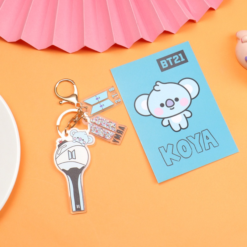 Bts ARMY Gantungan Kunci Lucu Kartun Keliling Liontin Aksesoris Acrylic Keychain In Stock New Arrival