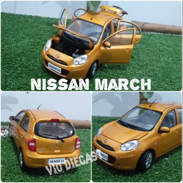 Diecast Miniatur Nissan March skala 1:18