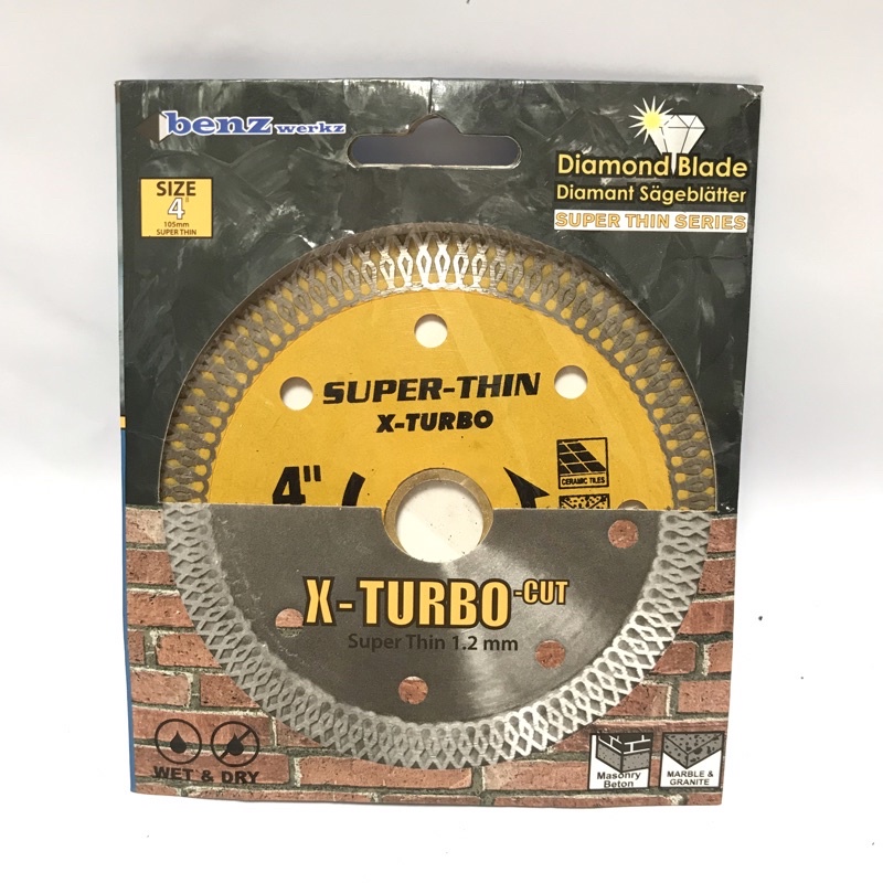 DIAMOND WHEEL TURBO X 4” / PEMOTONG KERAMIK BENZ