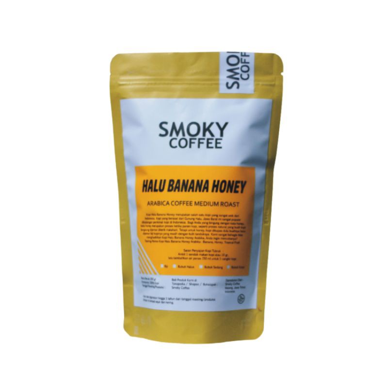 

Kopi Halu Banana Honey Arabika - Medium Roast 200 gr - Smoky Coffee