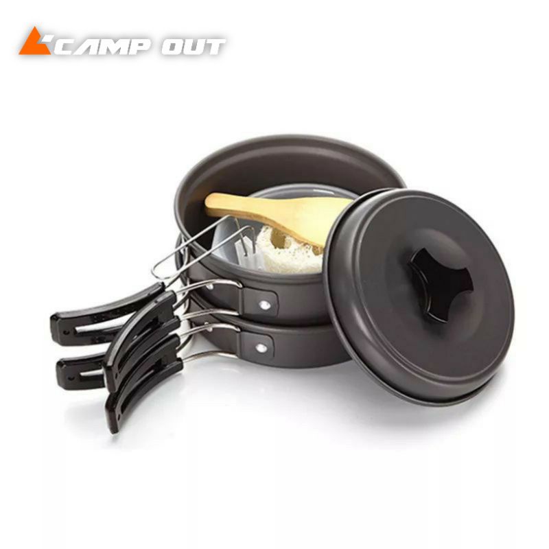 DS-200 cooking set outdoor - Alat masak gunung -  Nesting camping full set - Alat masak camping - Panci camping - Nesting