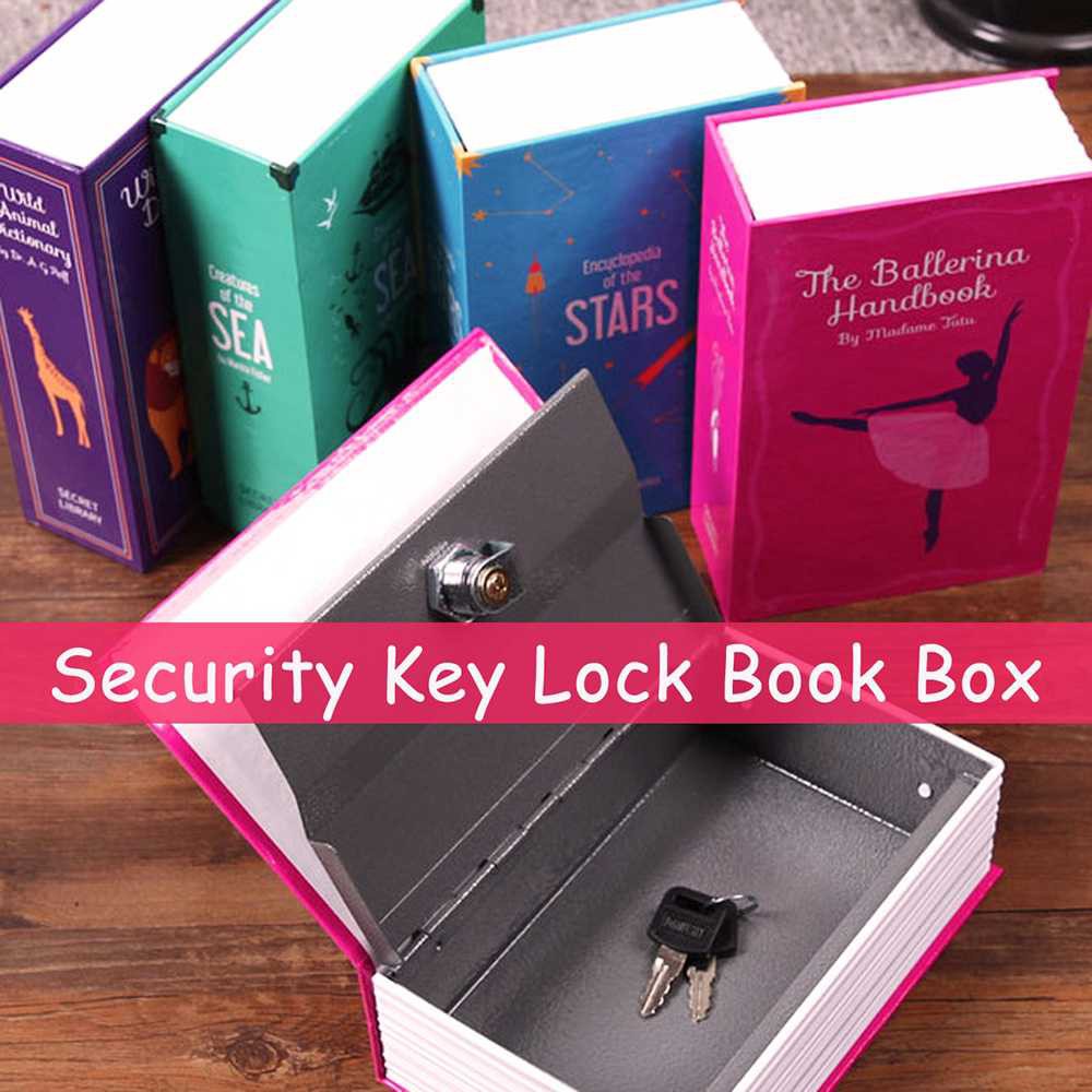 MPro Buku Brankas Mini kecil Kotak rahasia unik bentuk buku kamus ukuran safety book uang AMT