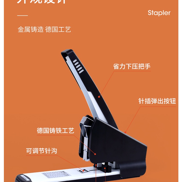 GRATIS ISI 1 BOX!Stapler Tanpa Tenaga 250 halaman, made in TAIWAN, Kw-Trio 50 LX (ada tempat refill staplesnya) + ISI 23/24 GRATIS!!