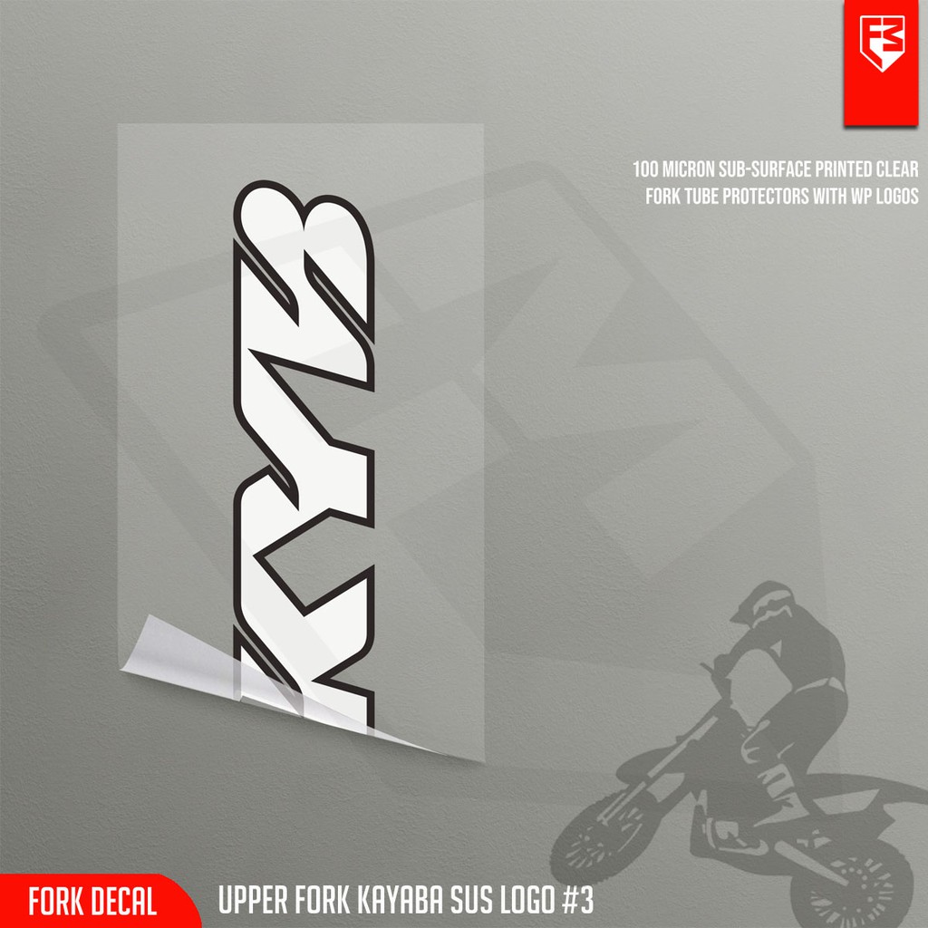 Upper Fork Decal Sticker USD Kayaba 03 Clear shock crf klx wr155 ktm