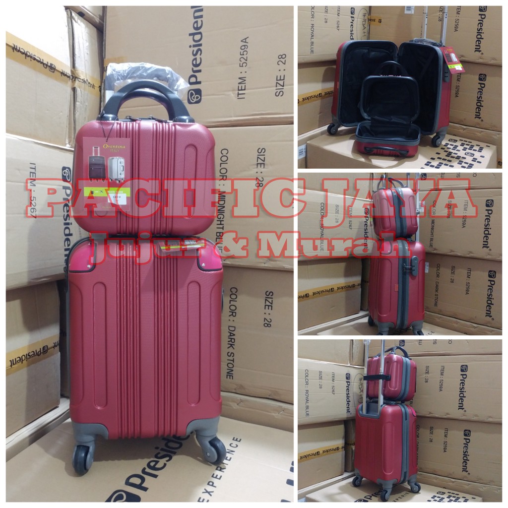 Koper Orentina 16Inch + Beautycase - Maroon