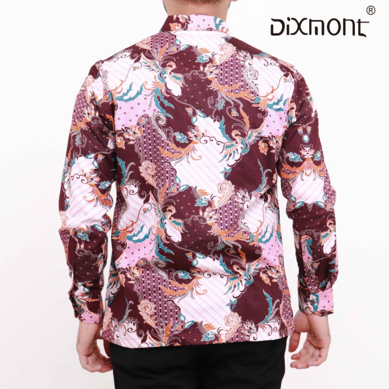 Dixmont Kemeja Pria Batik Panjang Hem BL03421