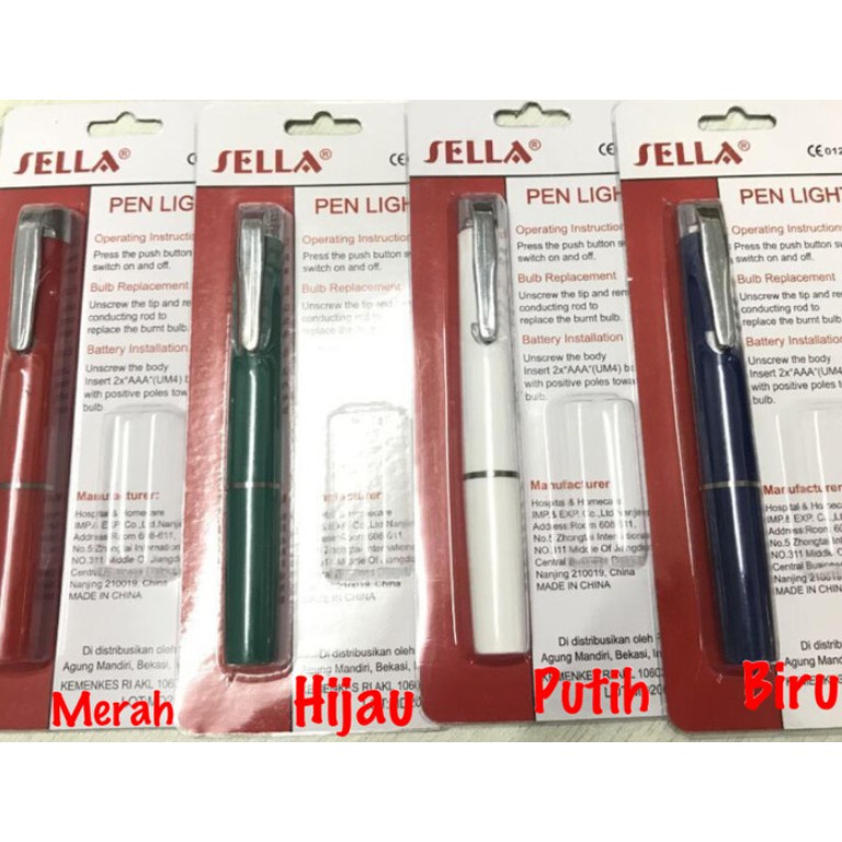 Penlight Medis LED Kesehatan Sella Pen Light Diagnostic Senter Pena Pulpen Sinar Cahaya Putih