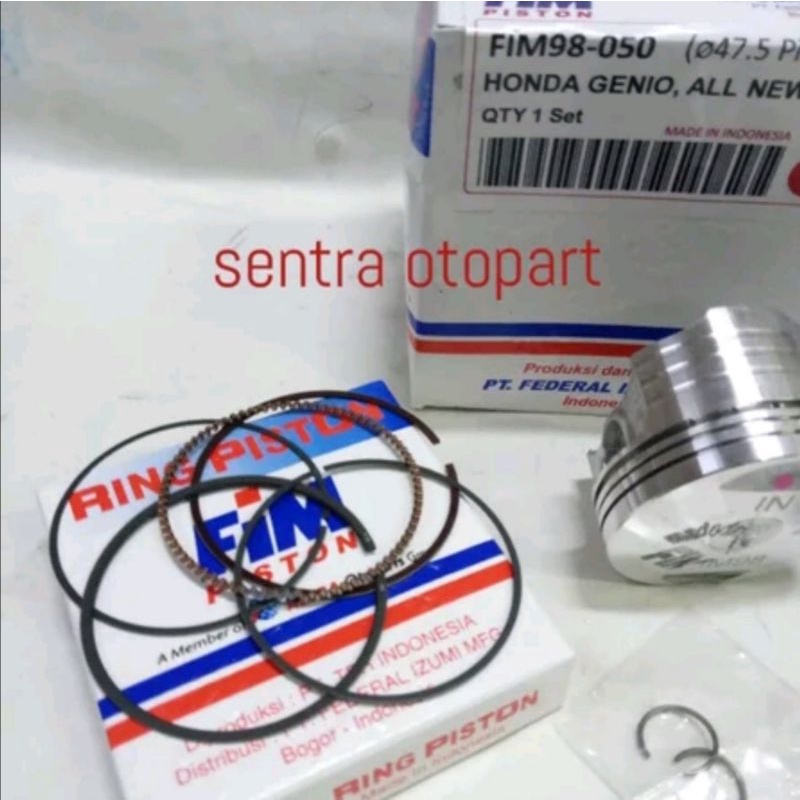 Piston seher kit beat led 2020 scoopy 2021 genio oversize 50 fim