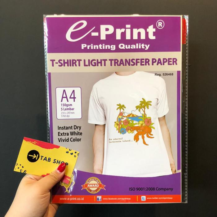 

Kertas / Eprint Light T Shirt Transfer Paper