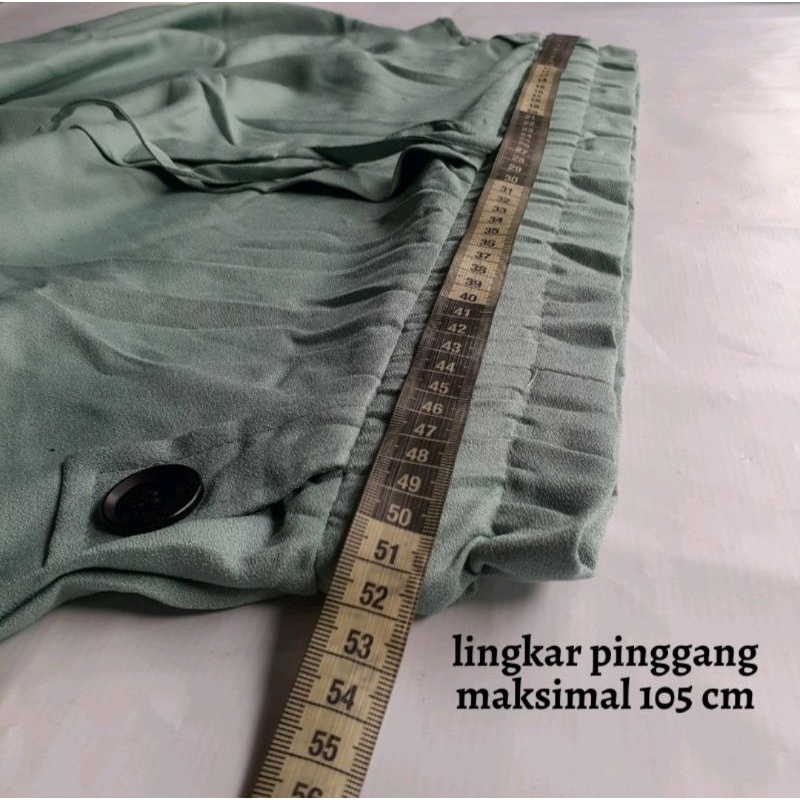 Rok panjang payung kancing depan wanita jumbo muslim bahan mouscrape