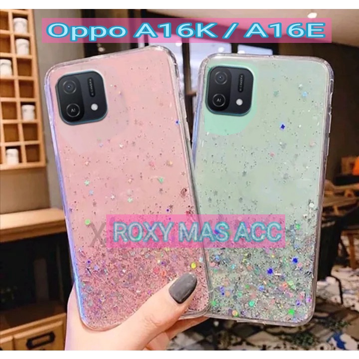 SOFTCASE GLITER ( OPPO A16K / A16E ) TERBARU CASE DOVE GLITER FUZE TRANSPARAN DENGAN PROTEKSI KAMERA