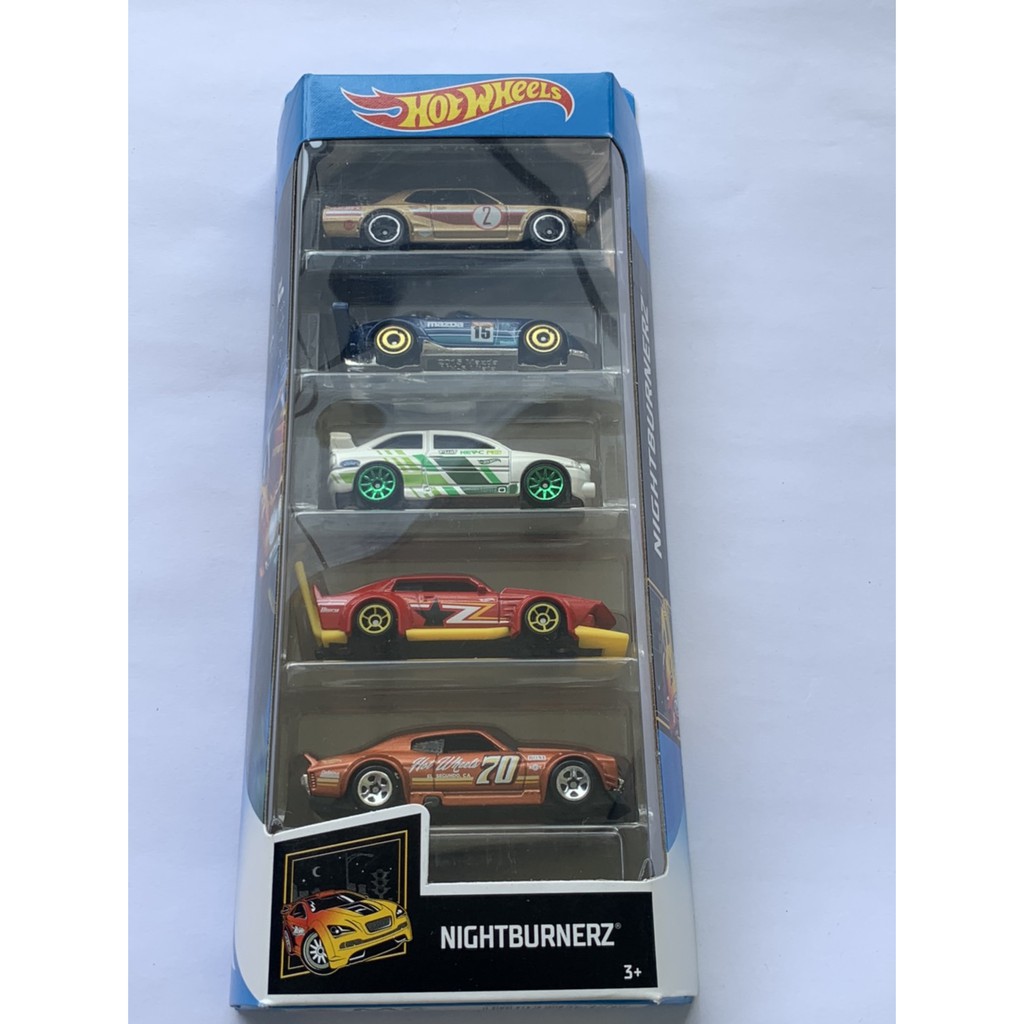 HOT WHEELS GIFTPACK SET 5 NIGHTBURNERZ NISSAN SKYLINE 2000 GT-X DIECAST MOBILAN ANAK MURAH LANGKA