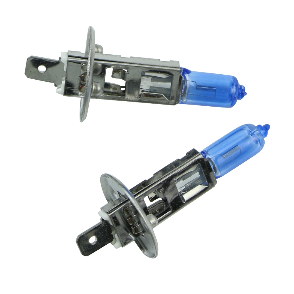 Cre 2pcs Lampu Xenon Halogen H1 6000K 55W 12V Warna Putih Untuk Headlight Mobil