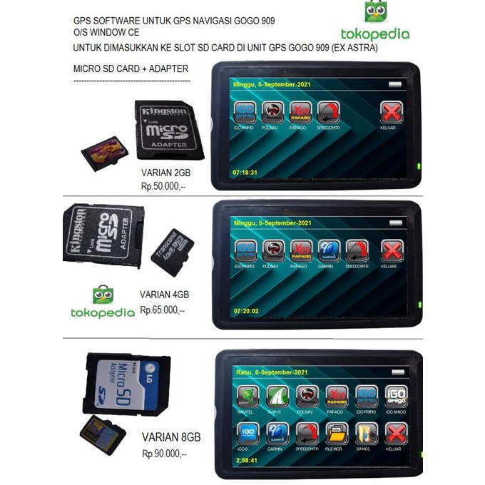 GPS SOFTWARE NAVIGASI GOGO 909