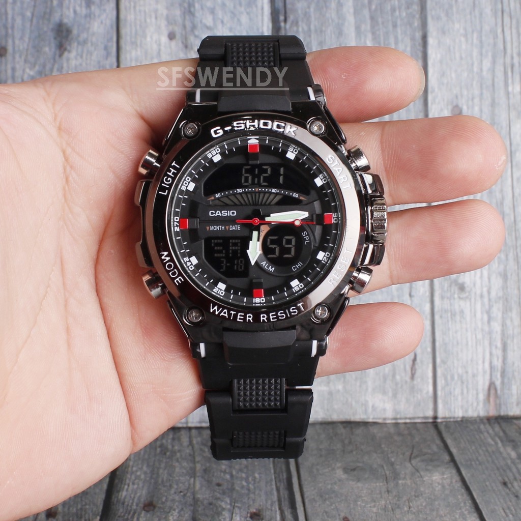PRODUK TERLARIS  Jam tangan G-Shock Rantai Mika Casio MRG-G2000 Black Hitam dual time digital
