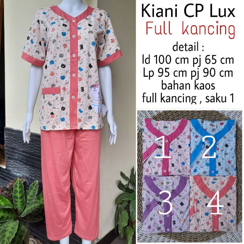 Babydol Piyama dewasa full kancing amro lux | babydoll busui