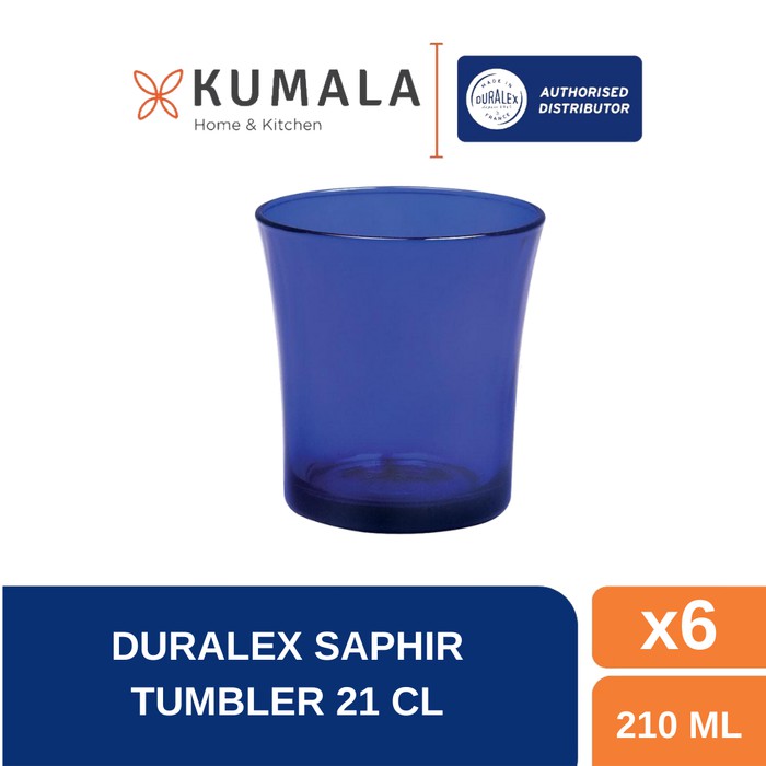 Duralex Saphir Tumbler 210mL Set of 6 Tempered  Glass 