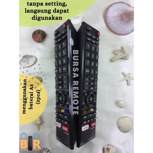 Remot / Remote TOSHIBA REGZA LED SMART TV ANDROID youtube netflix CT-95007 LCD LED