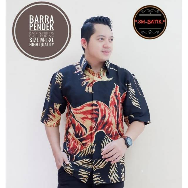 Hem Batik Lapis Furing/Kemeja Batik Lengan Pendek Lapis Furing BARRA