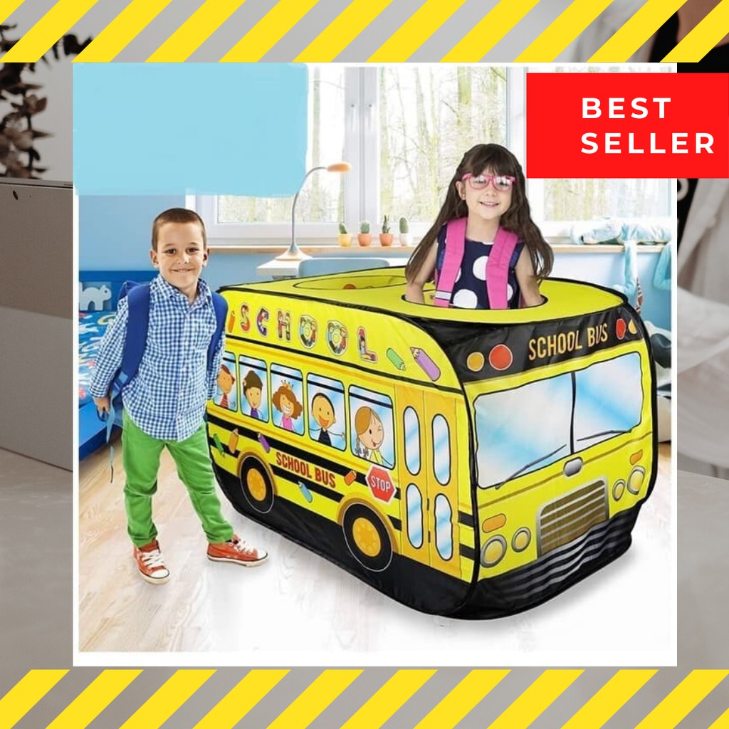 MAINAN TENDA ANAK SCHOOL BUS KUNING - MAINAN ANAK MANDI BOLA