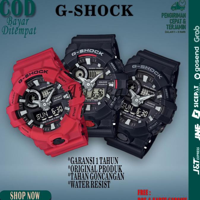 Jam Tangan Pria Casio G-Shock Ga 700 Series Water Resist Asli Original - Putih Tokobaruandry74