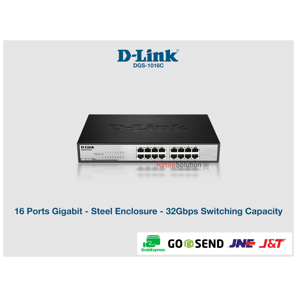 DLINK DGS1016C - 16 Ports Gigabit Switch Steel DGS-1016C